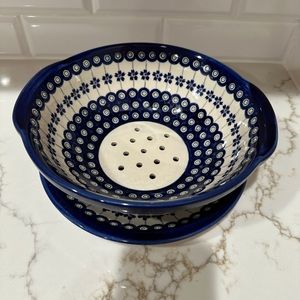 Polish Pottery Colander Set